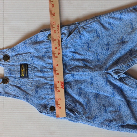Oshkosh Bgosh Vintage Made In USA Corduroy Car Print Overalls Rare Blue 24 Month - Picture 5 of 9